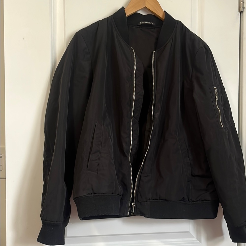Dunnes Women's Black Bomber Jacket Size XL